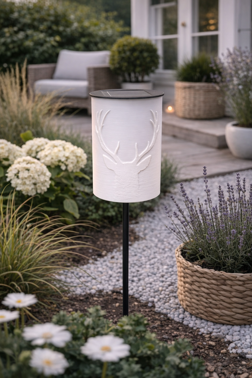 3D-Druckdatei - Windlicht - Hirsch - STL + 3MF - Deko  Solarlampe - Garten - LED-Licht
