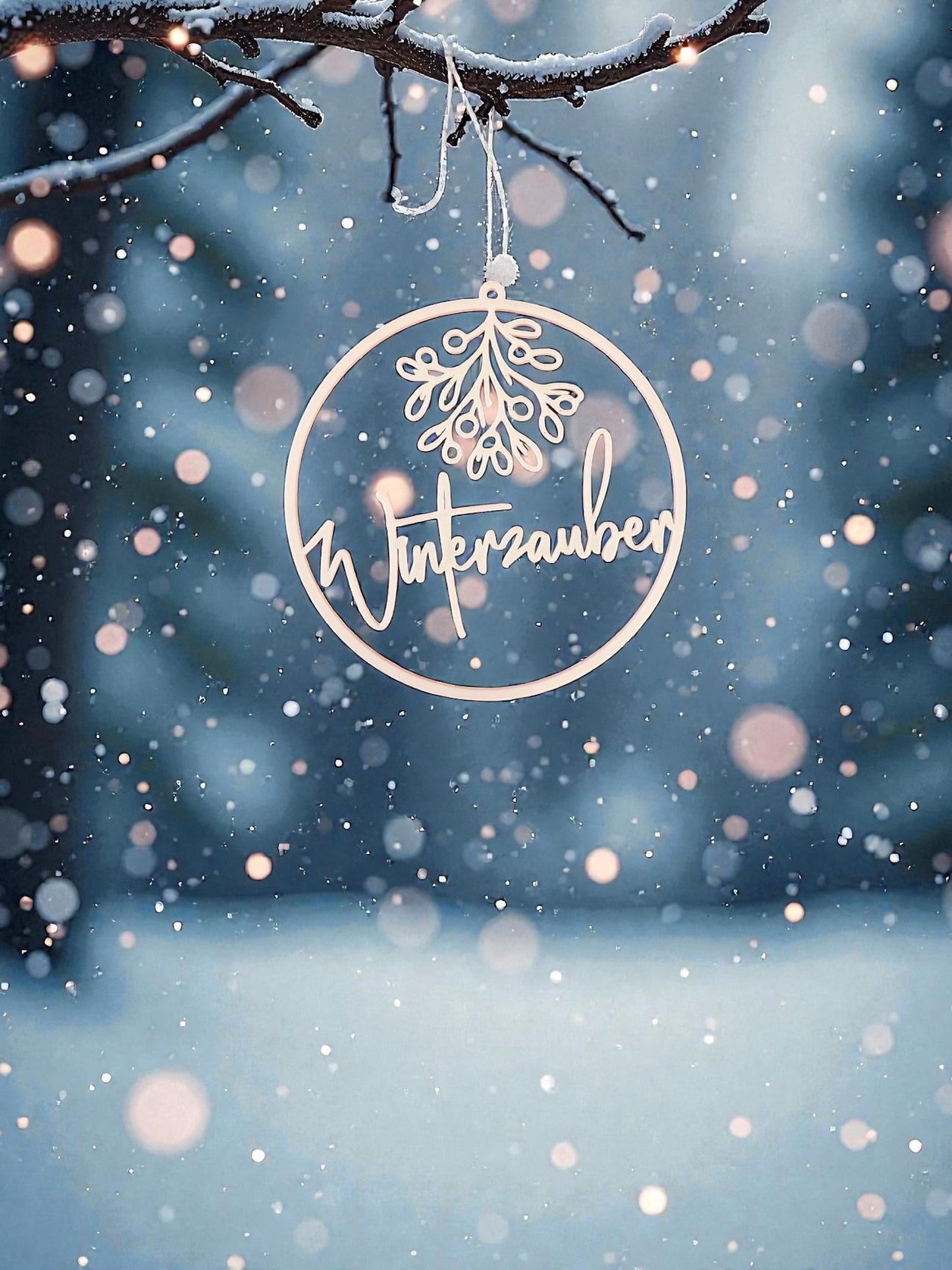 3D-Druckdatei STL + 3MF Türkranz - Winterzauber - Fensterkranz