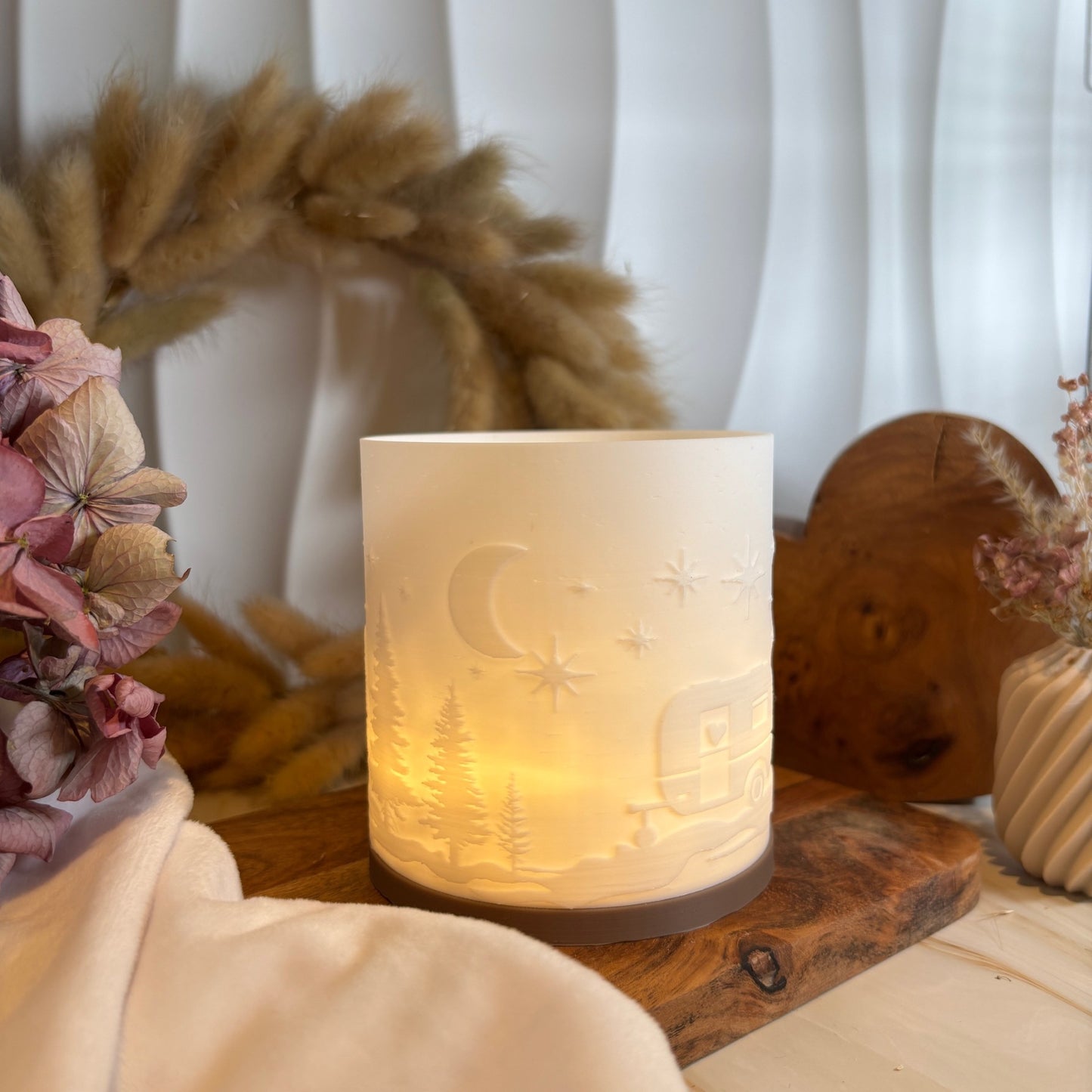 3D-Druckdatei - Windlicht - Wohnwagen No.1