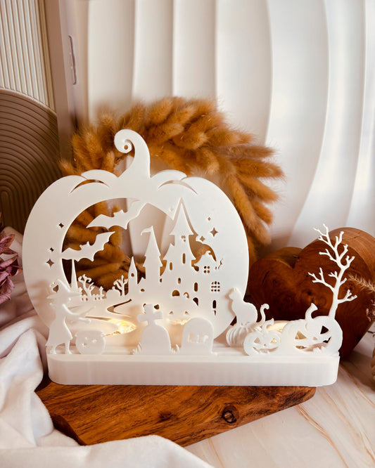 3D-Druckdatei - Teelichtlandschaft - Halloween