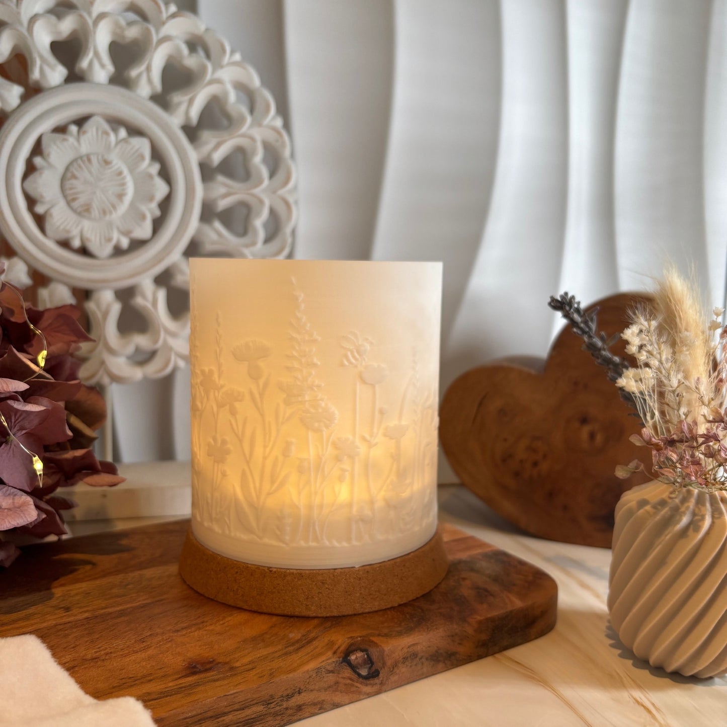 3D-Druckdatei - Windlicht - Blumenwiese