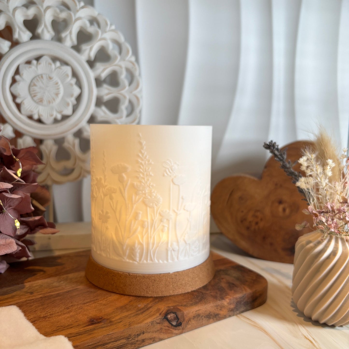 3D-Druckdatei - Windlicht - Blumenwiese