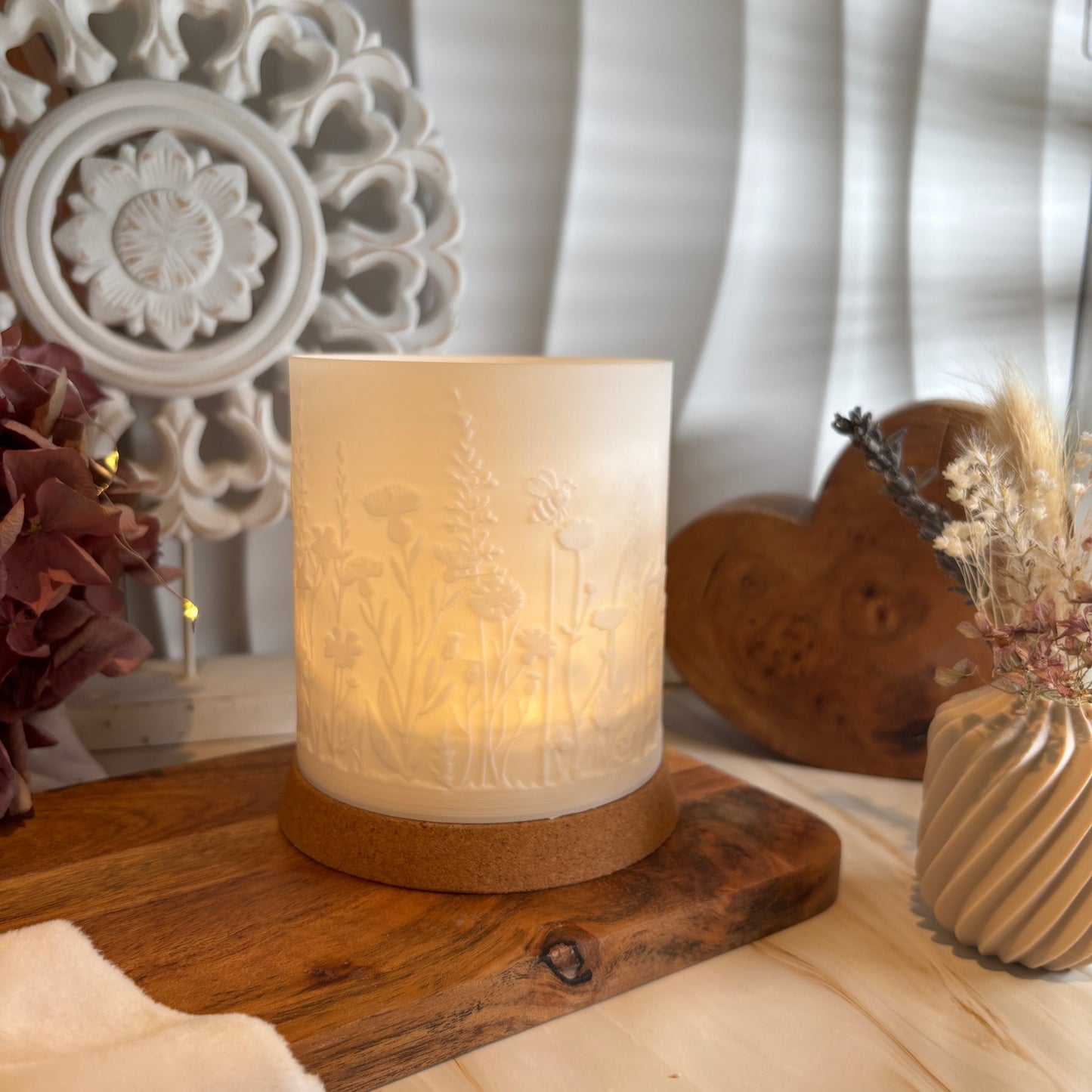 3D-Druckdatei - Windlicht - Blumenwiese