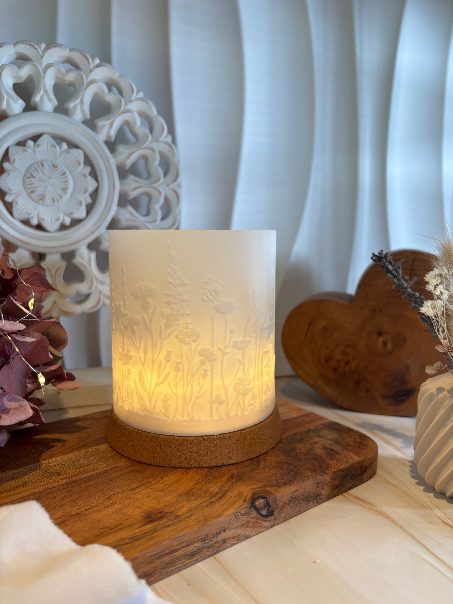 3D-Druckdatei - Windlicht - Blumenwiese