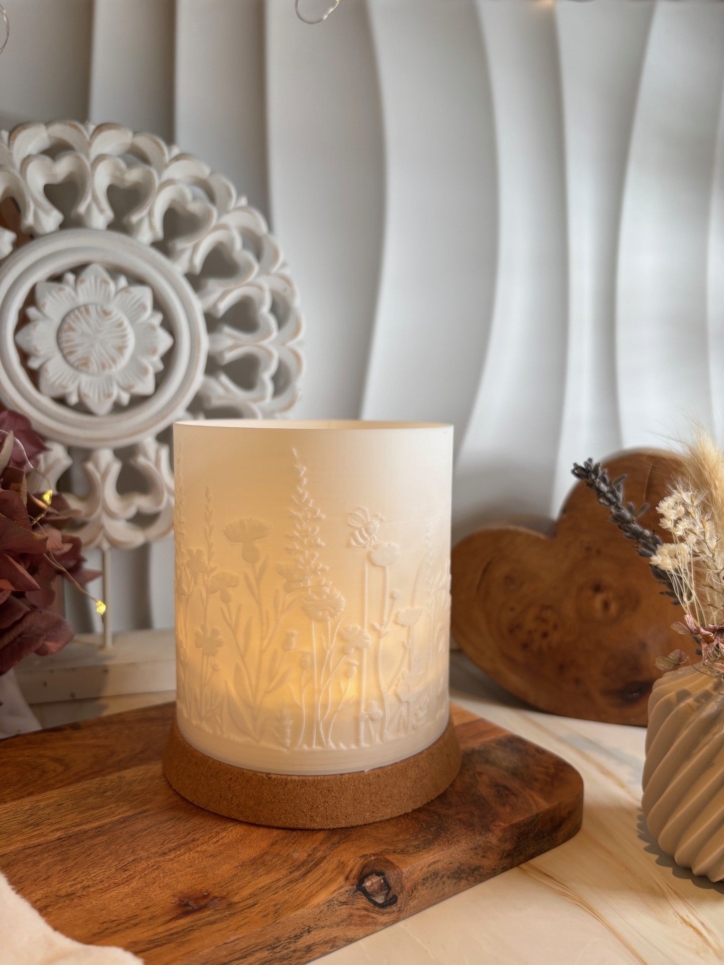 3D-Druckdatei - Windlicht - Blumenwiese