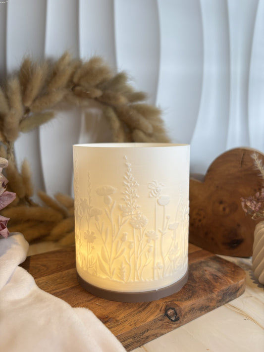 3D-Druckdatei - Windlicht - Blumenwiese