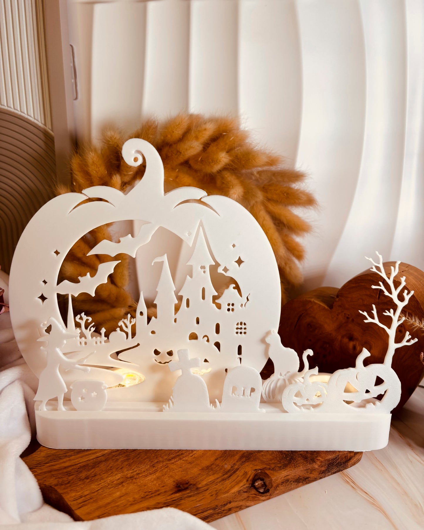 3D-Druckdatei - Teelichtlandschaft - Halloween