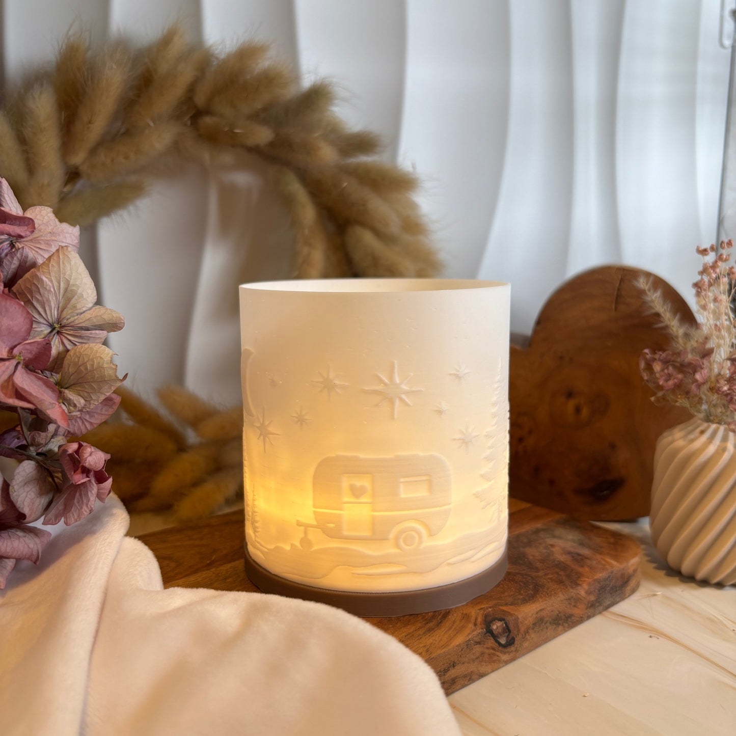 3D-Druckdatei - Windlicht - Wohnwagen No.1