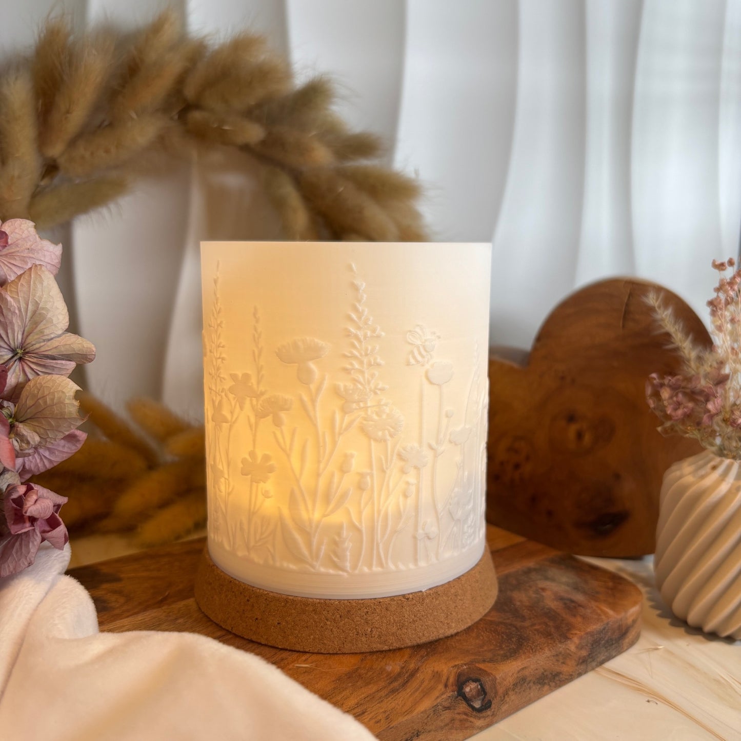 3D-Druckdatei - Windlicht - Blumenwiese