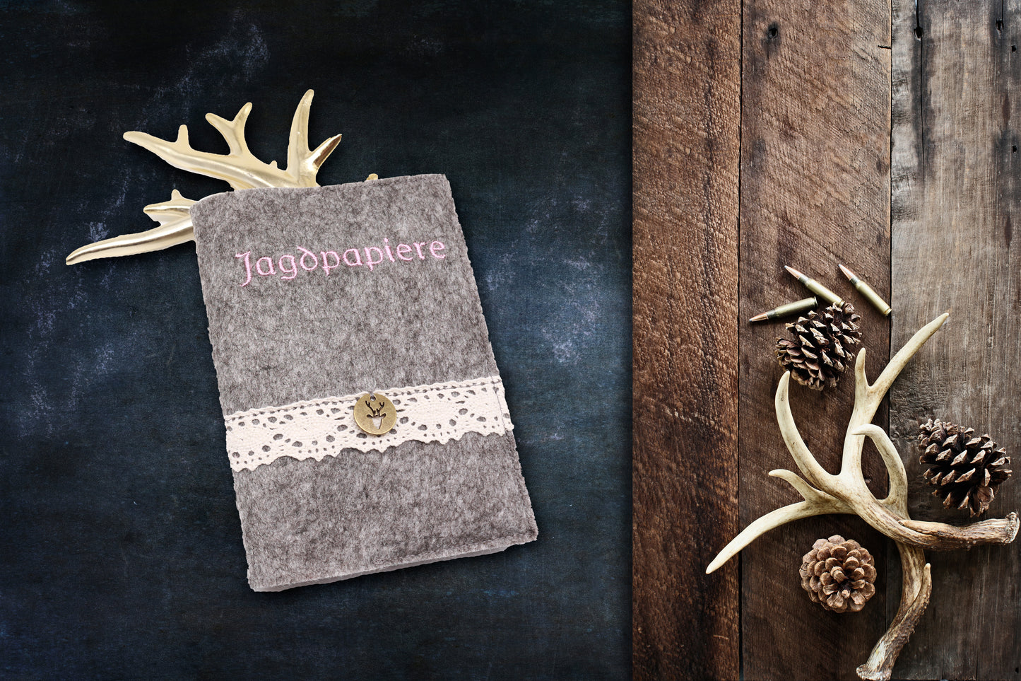 Jagdscheinhülle aus Filz